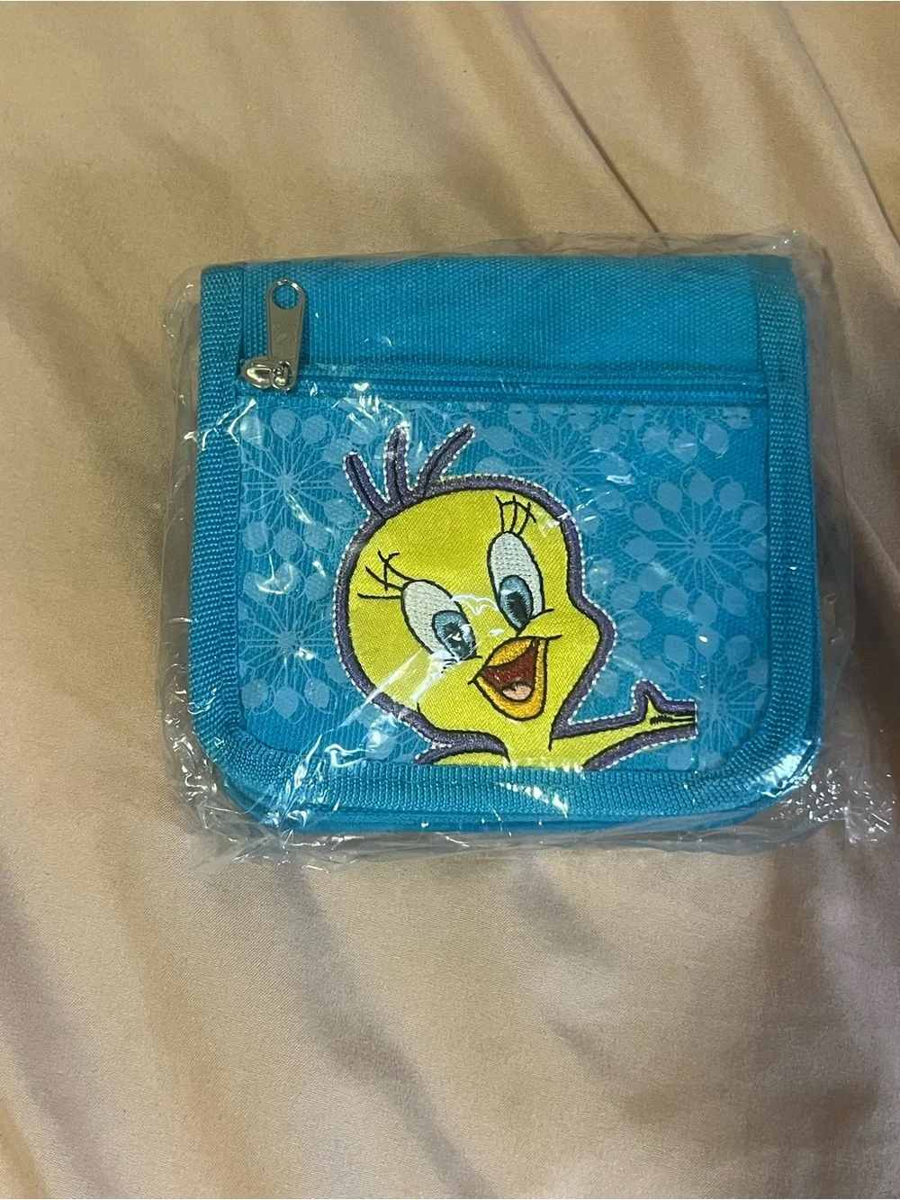 Warner Bros. Tweety Blue Kids Coin Wallet with Zipper